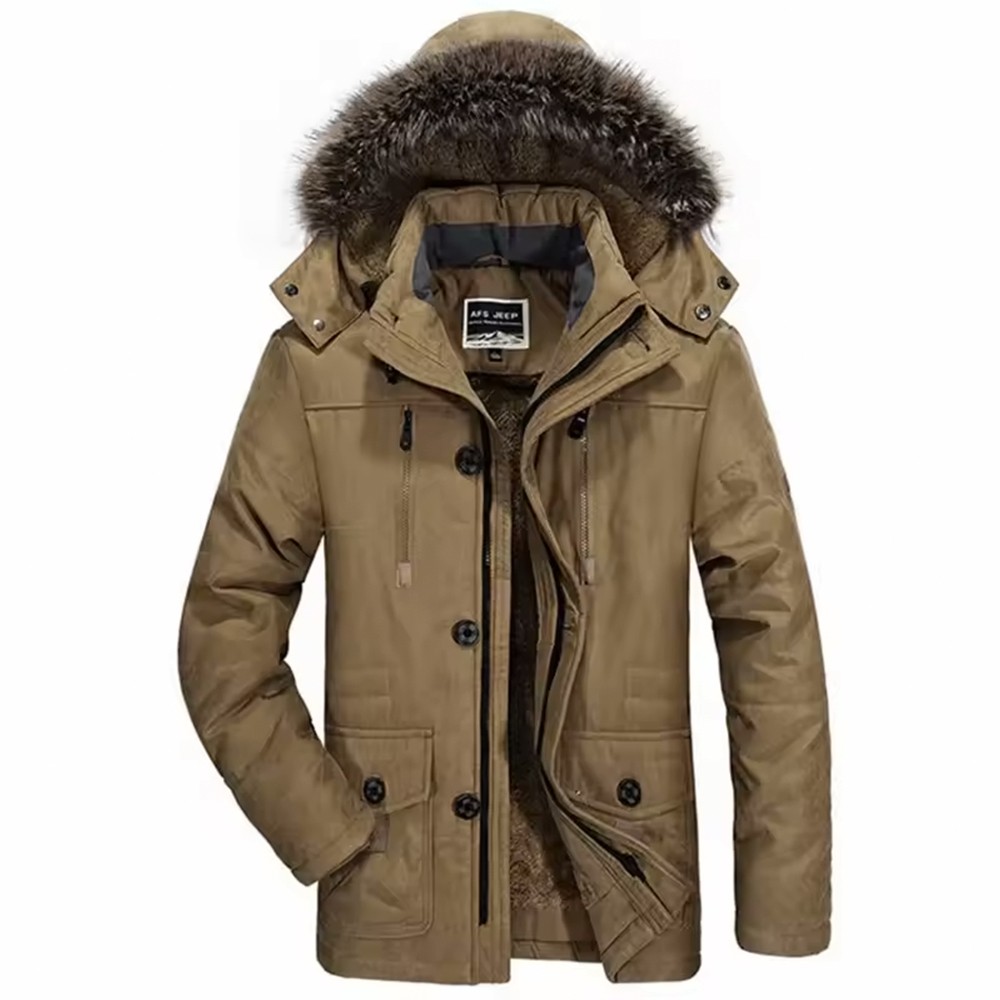 Hooded down jacket
